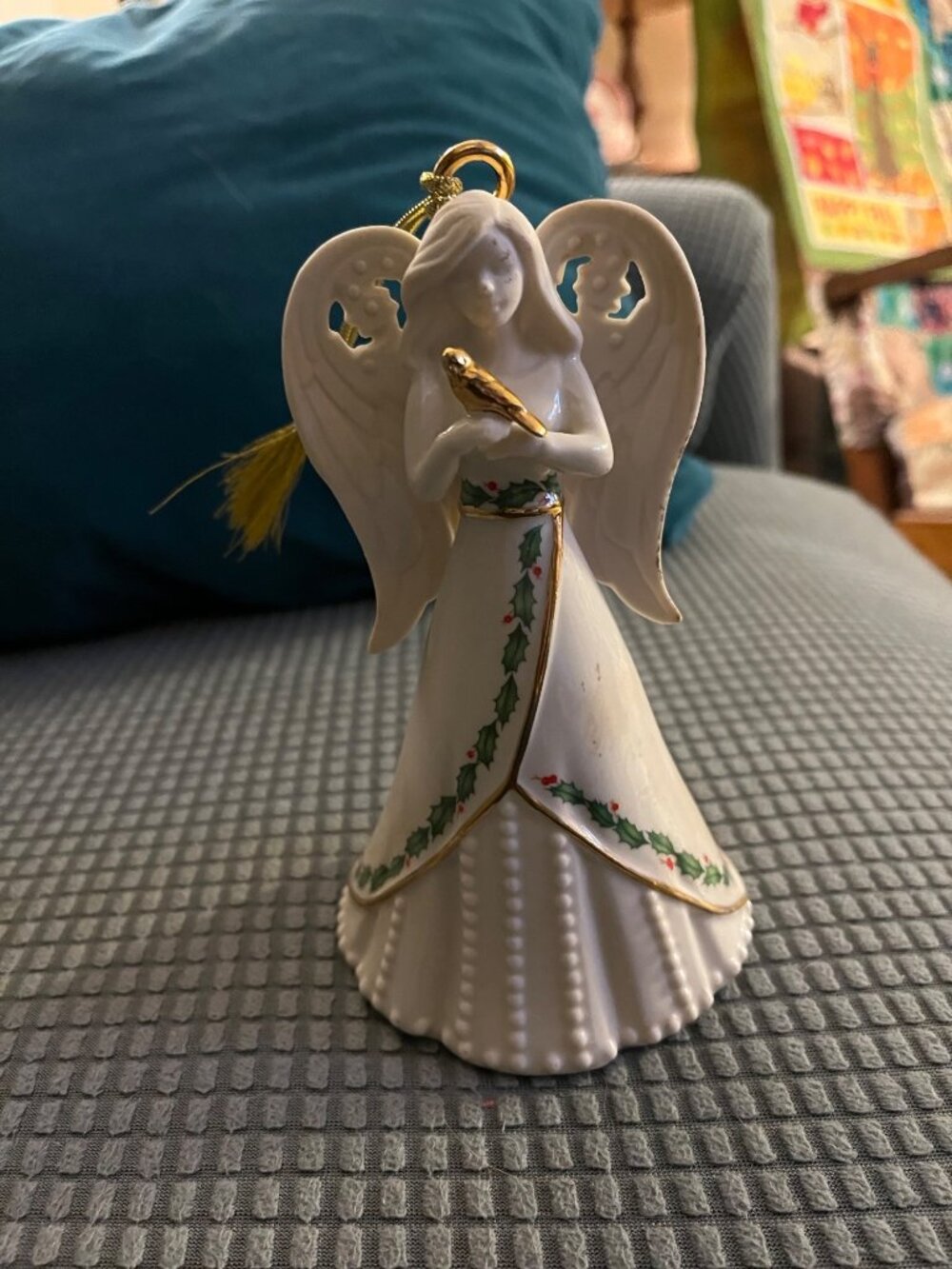 Lenox Holiday Angel Bell Ornament A1222